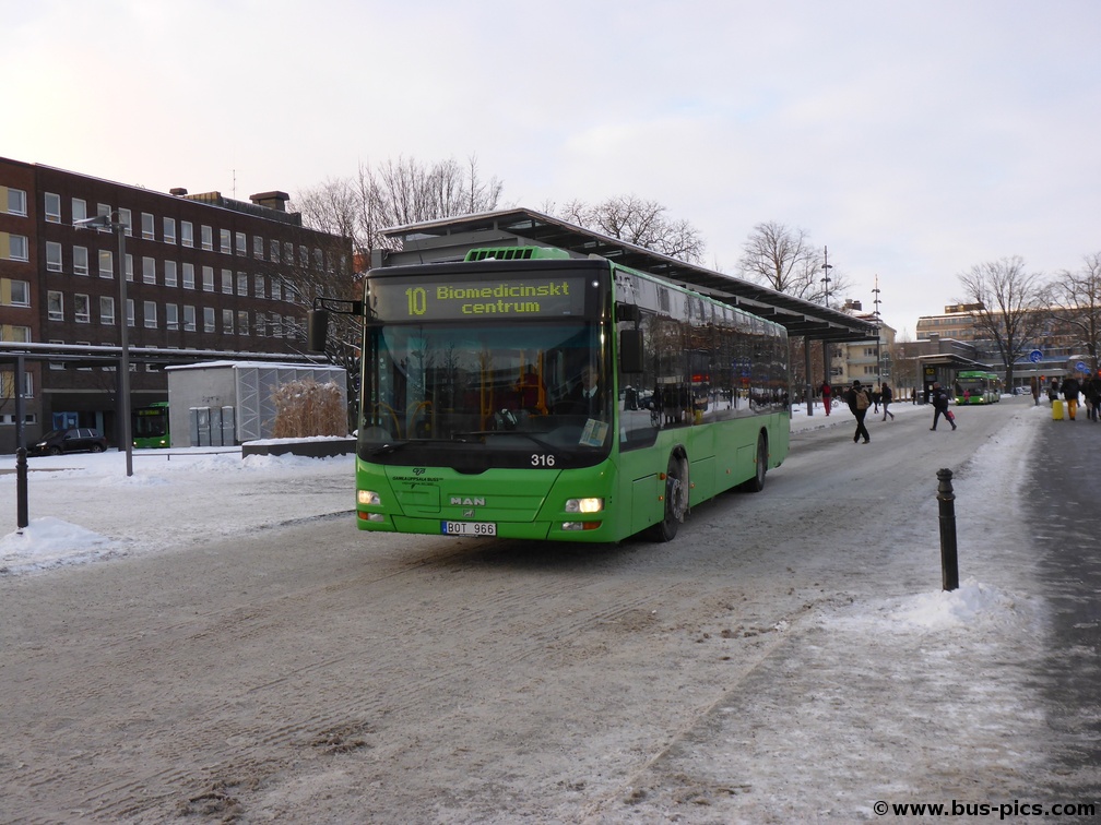 Uppsala C -- linje 10 -- GUB (UL) 316