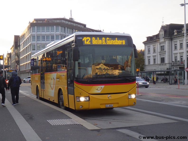 Solothurn Hauptbahnhof -- Linie 12 -- Flury Mario (PostAuto) 5588