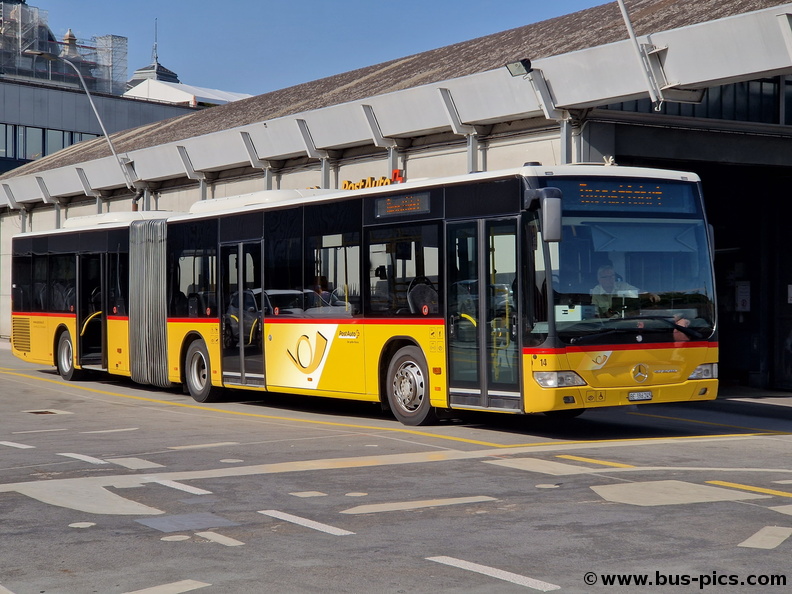 Bern, Hauptbahnhof -- Dienstfahrt -- Steiner Bus 14 (PostAuto 5244)