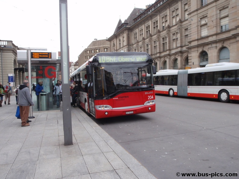 Hauptbahnhof -- Linie 10 -- Stadtbus Winterthur 204