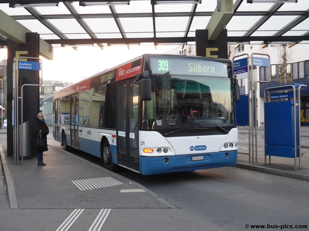 Dietikon Bahnhof -- Linie 309 -- Limmat Bus (VBZ) 21