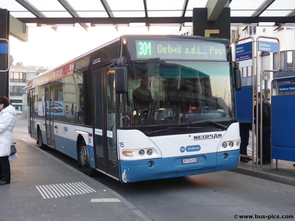 Dietikon Bahnhof -- Linie 301 -- Limmat Bus (VBZ) 15