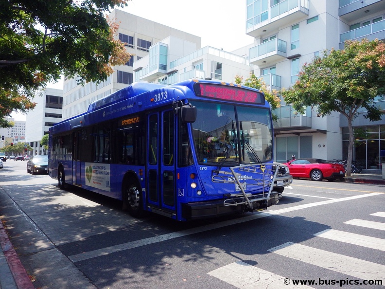 Santa Monica / 6th -- route #8 -- Big Blue Bus 3873