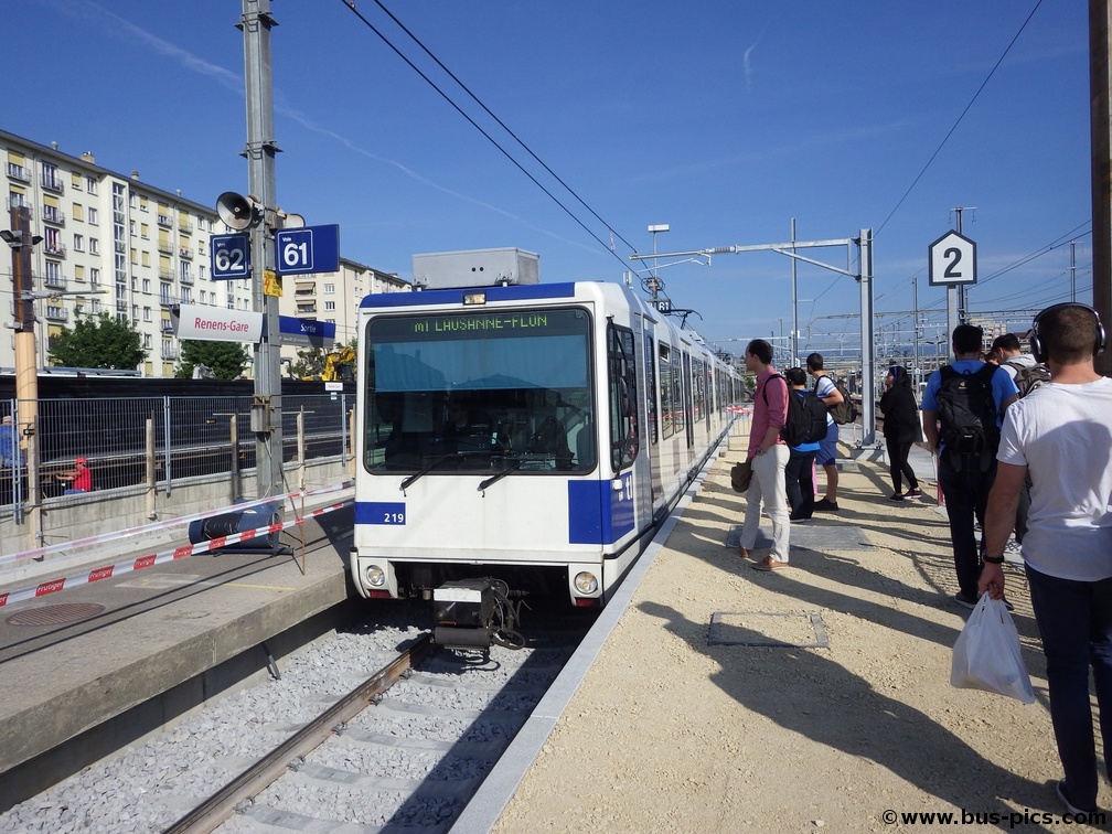 Renens-Gare -- ligne m1 -- TL 219