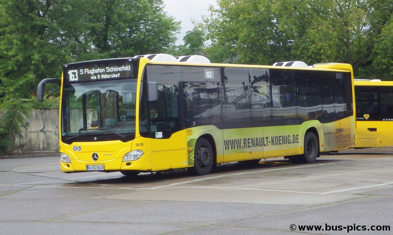 S Schöneweide / Sterndamm -- Linie 163 -- Omnibusgesellschaft J. Hartmann (BVG) 8618