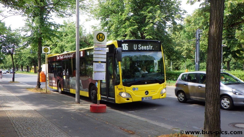 U Turmstr. -- Linie 106 -- Omnibusgesellschaft J. Hartmann (BVG) 8605